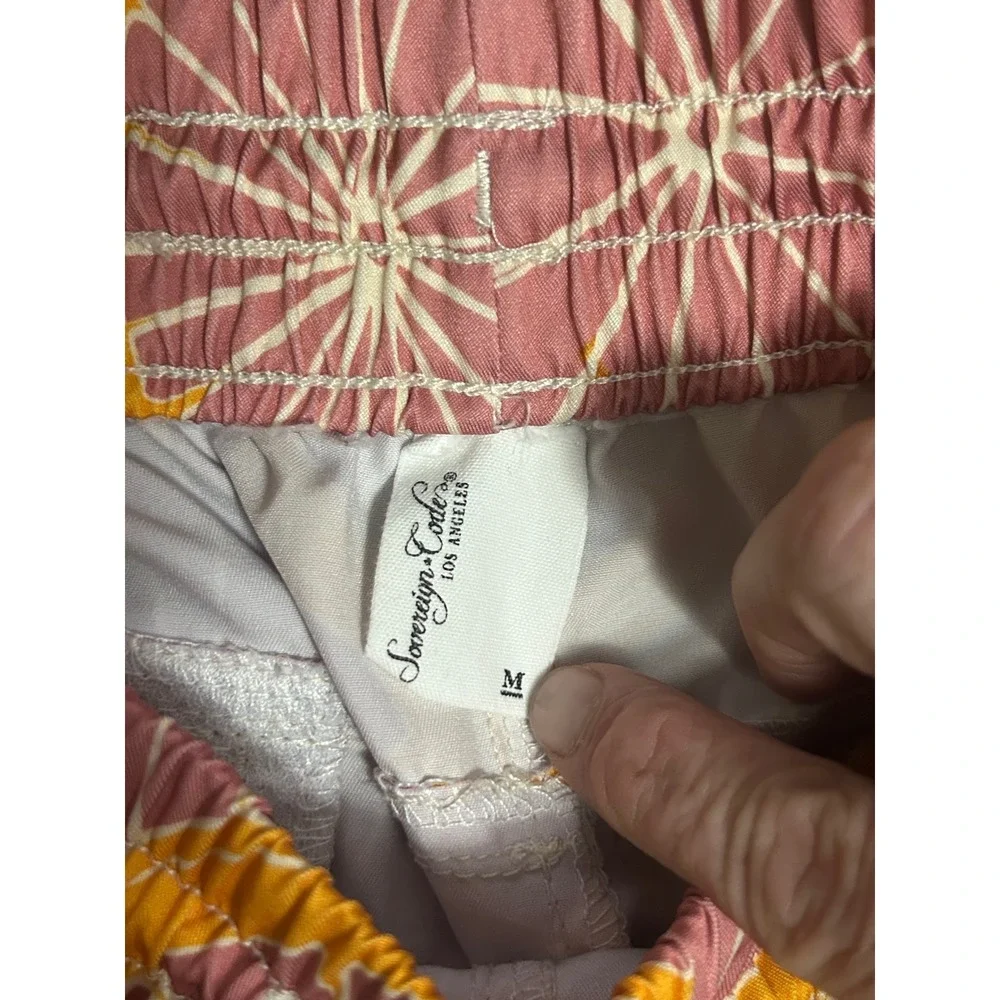 Sovereign Code Swim Trunks Mens Medium Pink Orange Grapefruit Citrus Excellent